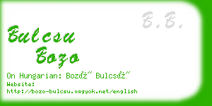 bulcsu bozo business card
